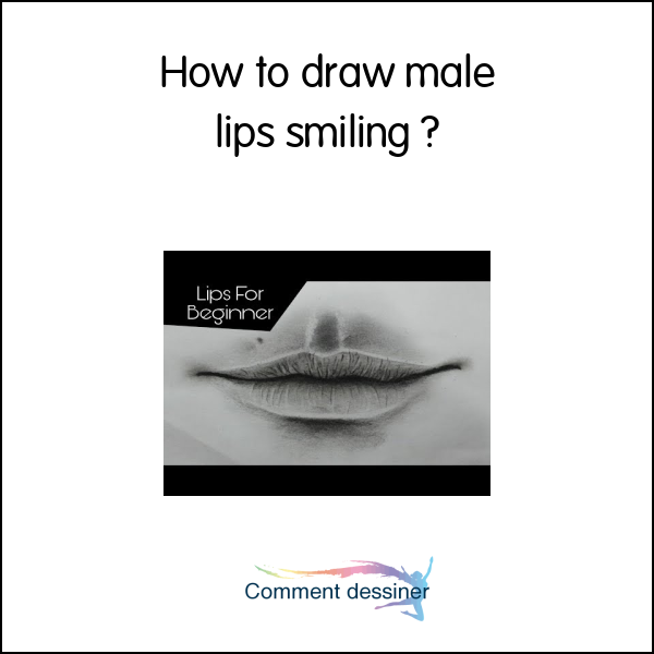 How to draw male lips smiling